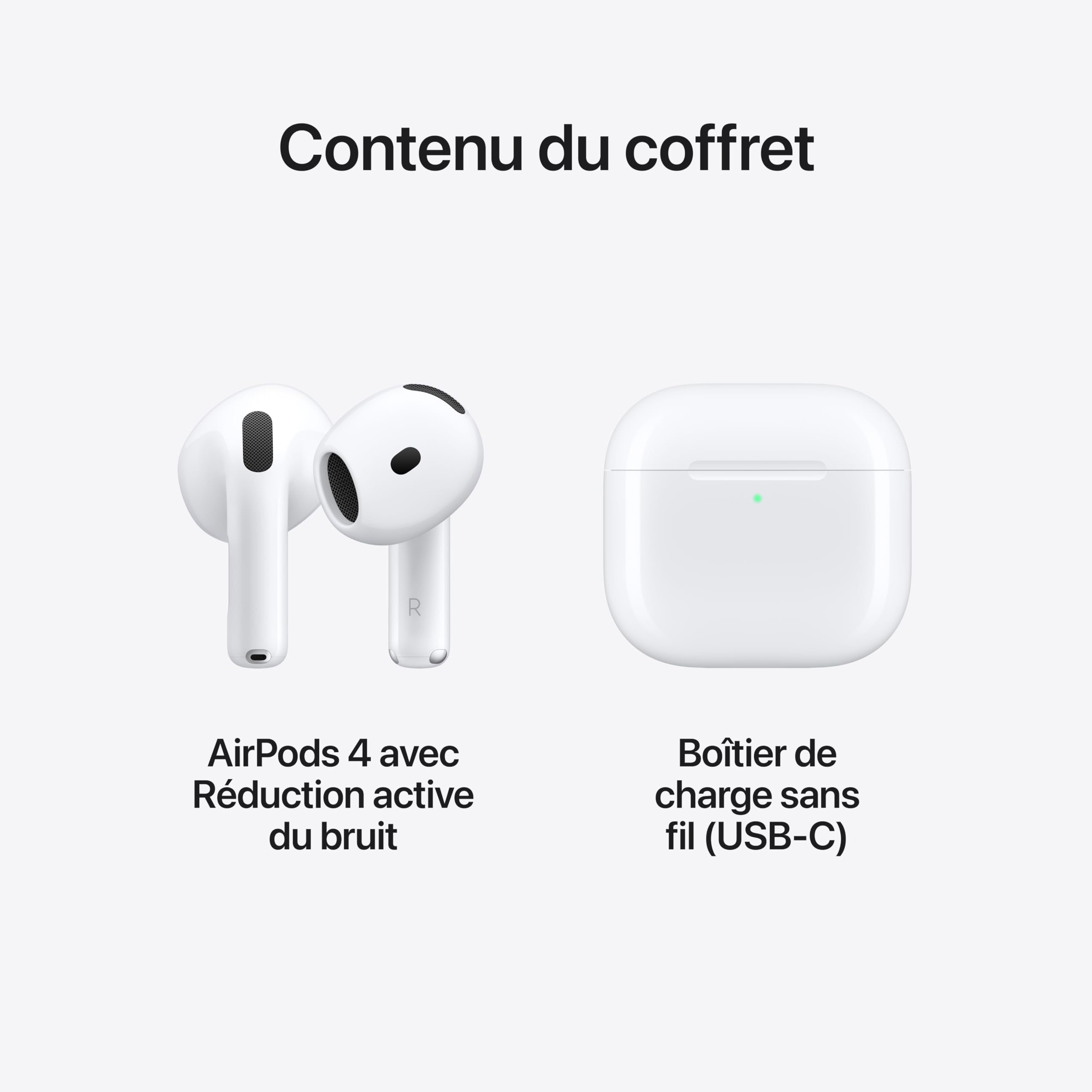 Apple AirPods 4 – Écouteurs Bluetooth avec Réduction Active du Bruit