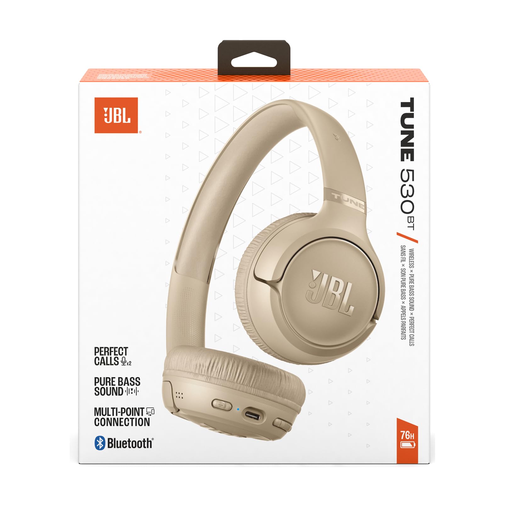 JBL Tune 530BT – Casque Bluetooth Sans Fil | 76h d'autonomie & Son Pure Bass