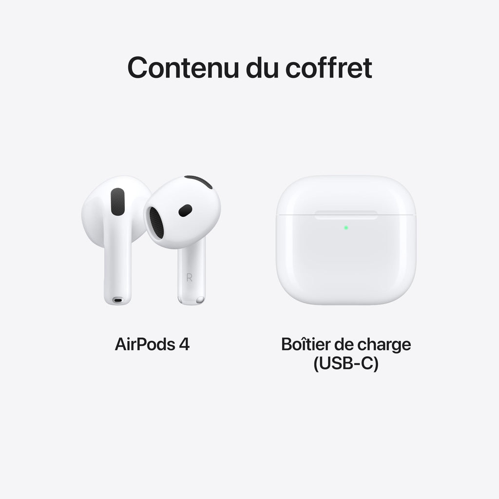 Apple AirPods 4 – Écouteurs Bluetooth avec Réduction Active du Bruit