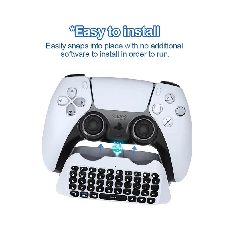 Clavier Bluetooth PS5 ChatPad – Saisie Rapide Sans Fil pour Manette PlayStation 5