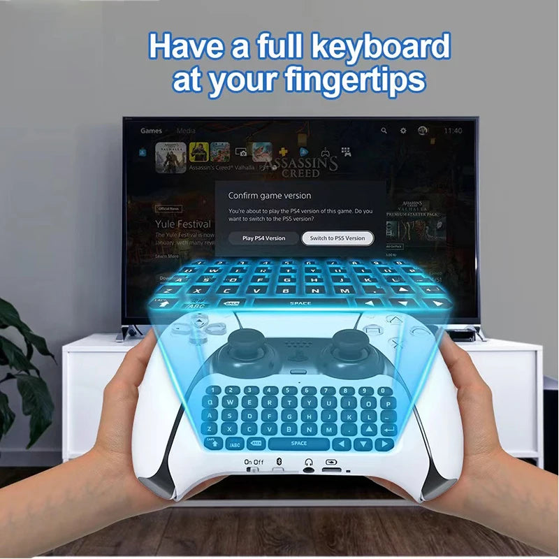Clavier Bluetooth PS5 ChatPad – Saisie Rapide Sans Fil pour Manette PlayStation 5