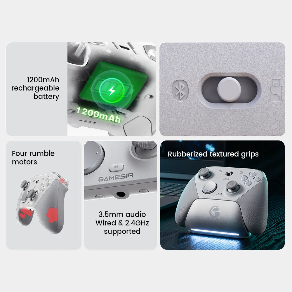 GameSir G7 Pro – Manette Xbox Filaire avec Station de Charge | Xbox Series X/S, One, Steam & PC