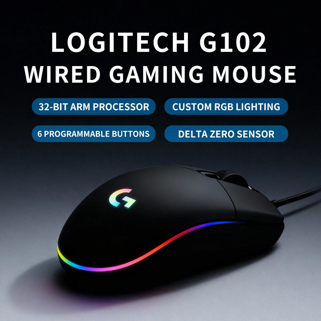 Logitech G102 – Souris Gaming 85g Filaire | Précision & Confort