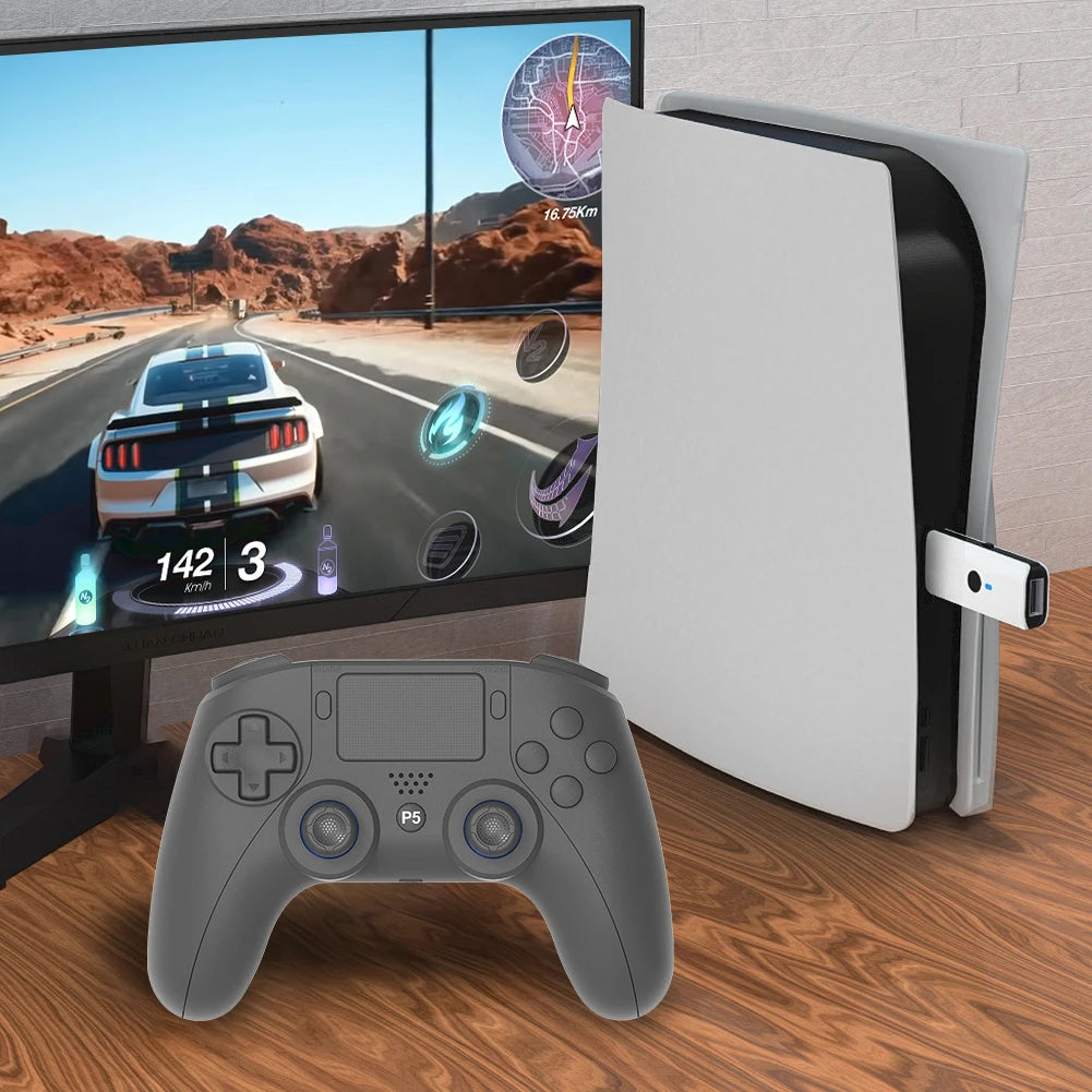 Manette Sans Fil PS5 & PC Bluetooth 4.0 – Double Vibration & Gyroscope 6 Axes