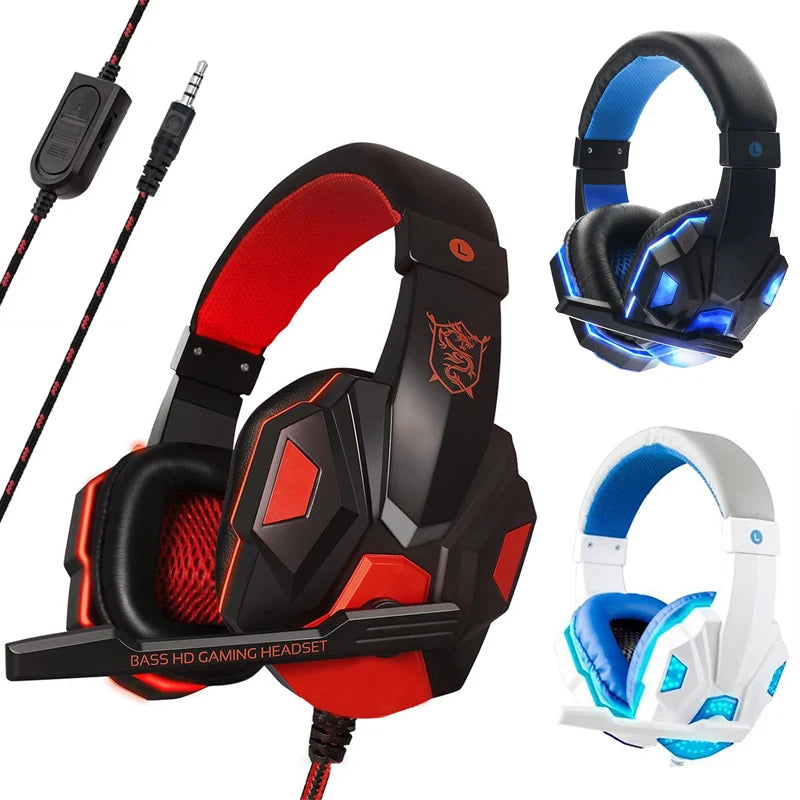 Casque Gaming Filaire 3.5mm – Bass Stéréo & Micro | PS4, Xbox, Switch, PC