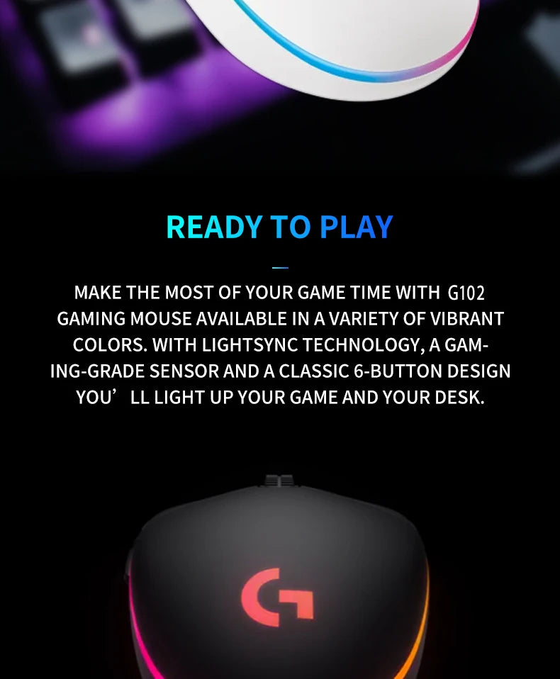 Logitech G102 – Souris Gaming 85g Filaire | Précision & Confort