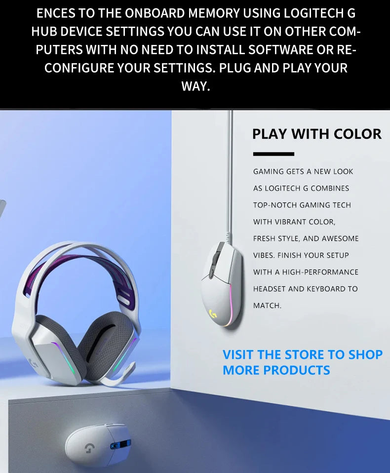 Logitech G102 – Souris Gaming 85g Filaire | Précision & Confort
