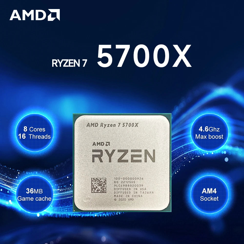 AMD Ryzen 7 5700X – Processeur 8 Cœurs 4.6GHz | Socket AM4 Gaming