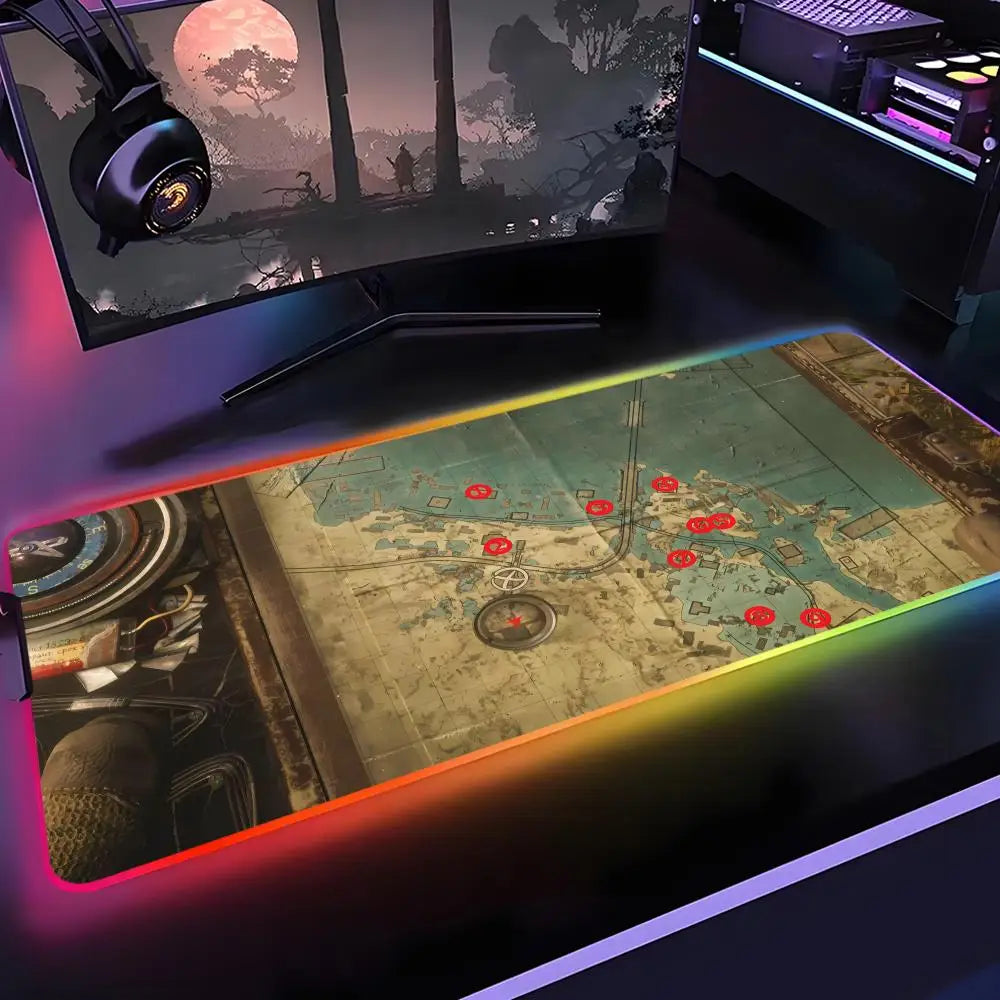 Tapis de Souris Gaming RGB XXL – Desk Mat Lumineux Rétroéclairé