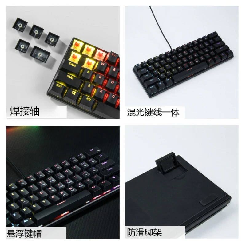 Clavier Mécanique Gaming 60% RGB – Compact Blanc | PC, Laptop & Bureau