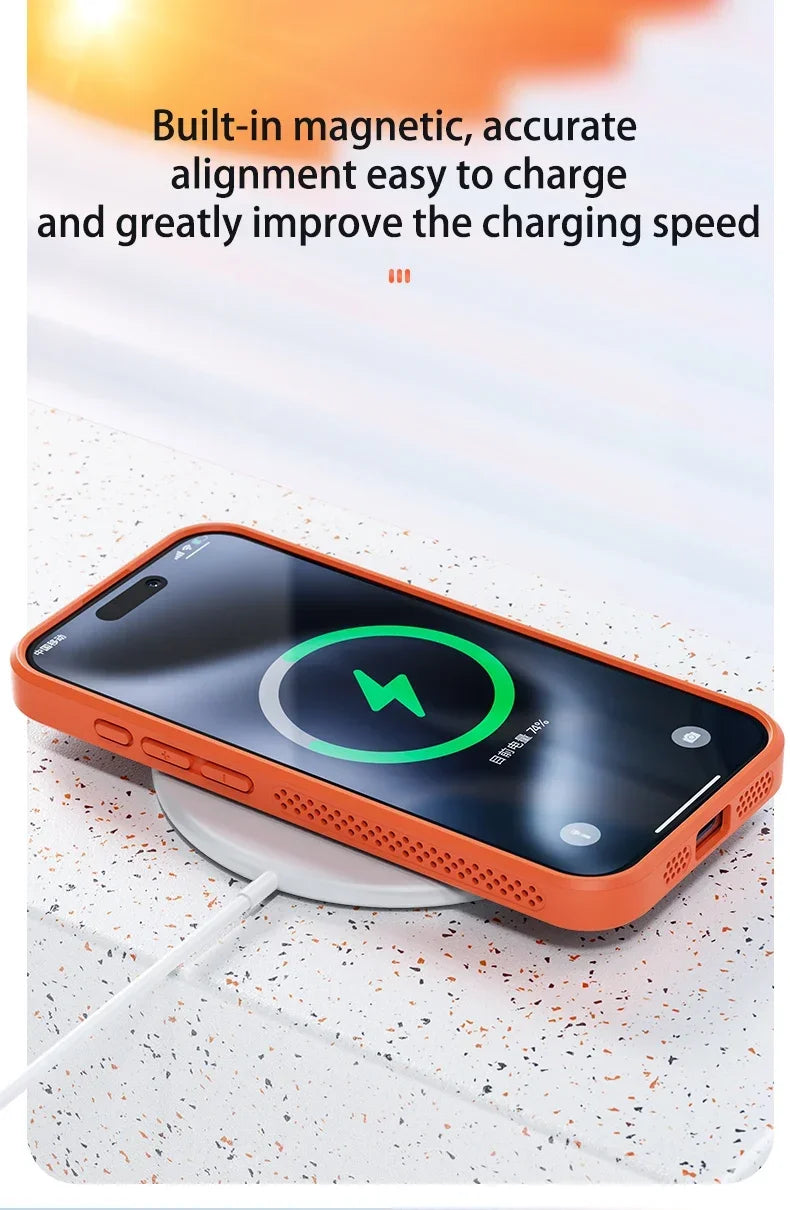 Coque iPhone Respirante Dissipation Thermique – Compatible MagSafe | iPhone 17 à 11