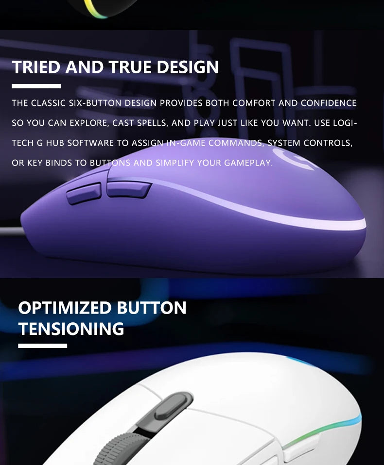 Logitech G102 – Souris Gaming 85g Filaire | Précision & Confort