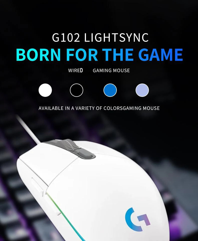 Logitech G102 – Souris Gaming 85g Filaire | Précision & Confort