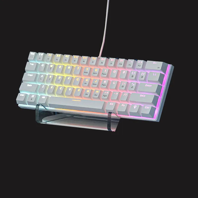 Clavier Mécanique Gaming 60% RGB – Compact Blanc | PC, Laptop & Bureau