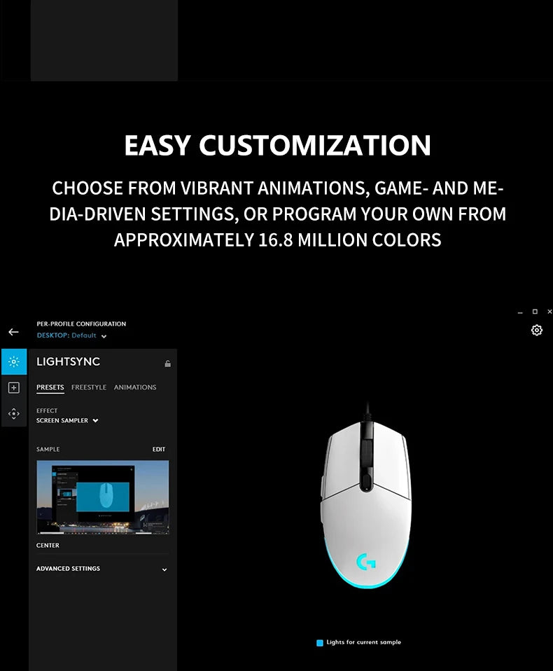 Logitech G102 – Souris Gaming 85g Filaire | Précision & Confort