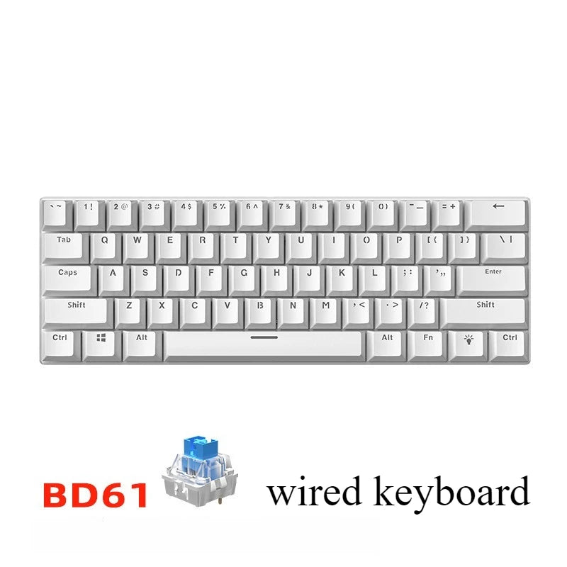 Clavier Mécanique Gaming 60% RGB – Compact Blanc | PC, Laptop & Bureau