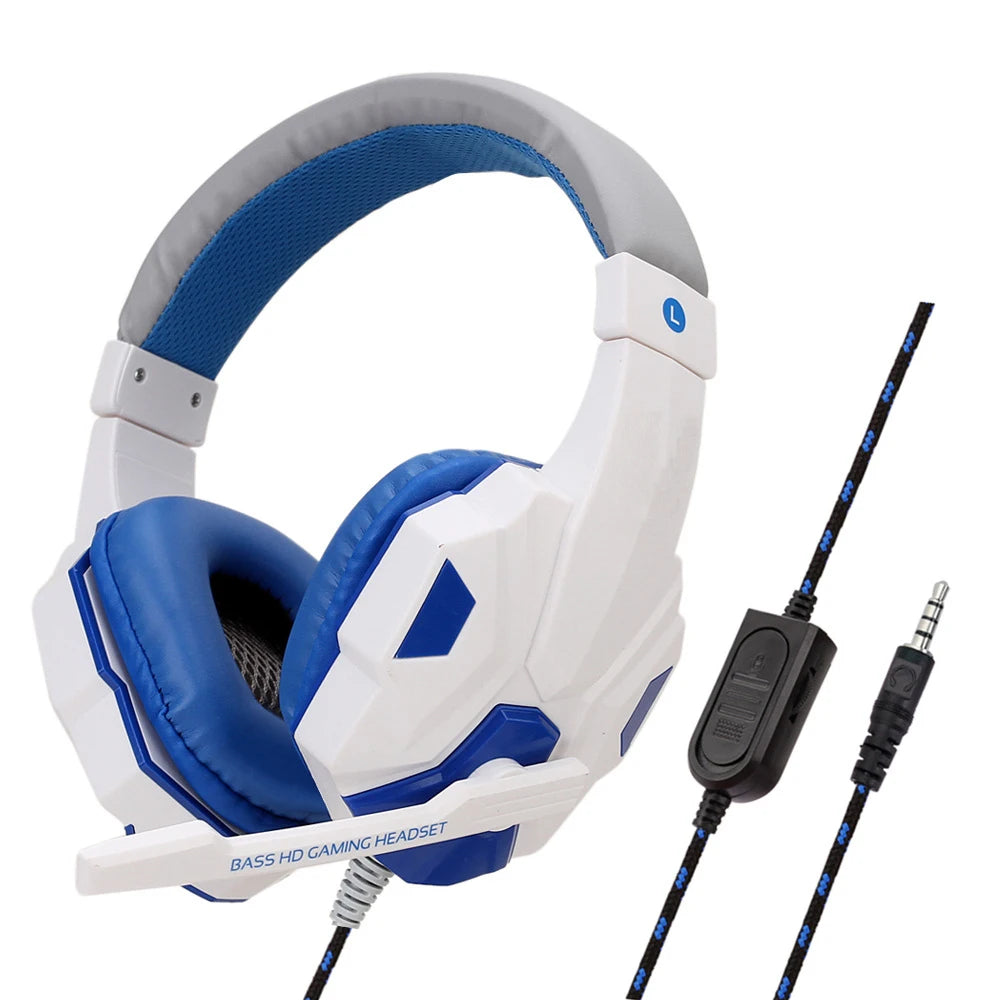 Casque Gaming Filaire 3.5mm – Bass Stéréo & Micro | PS4, Xbox, Switch, PC
