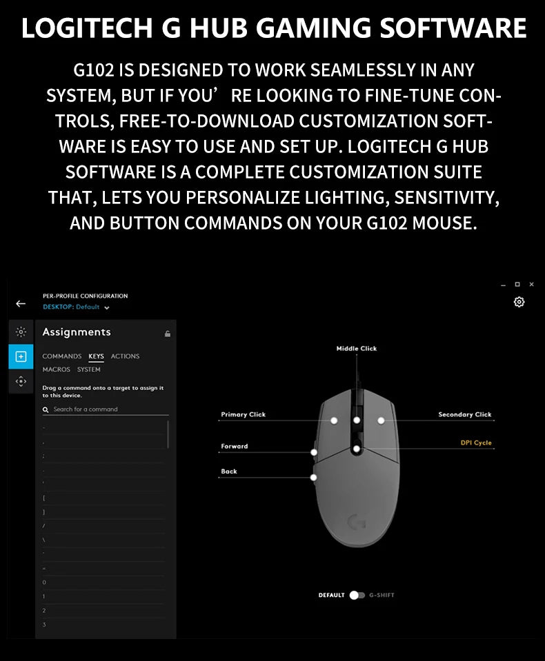 Logitech G102 – Souris Gaming 85g Filaire | Précision & Confort