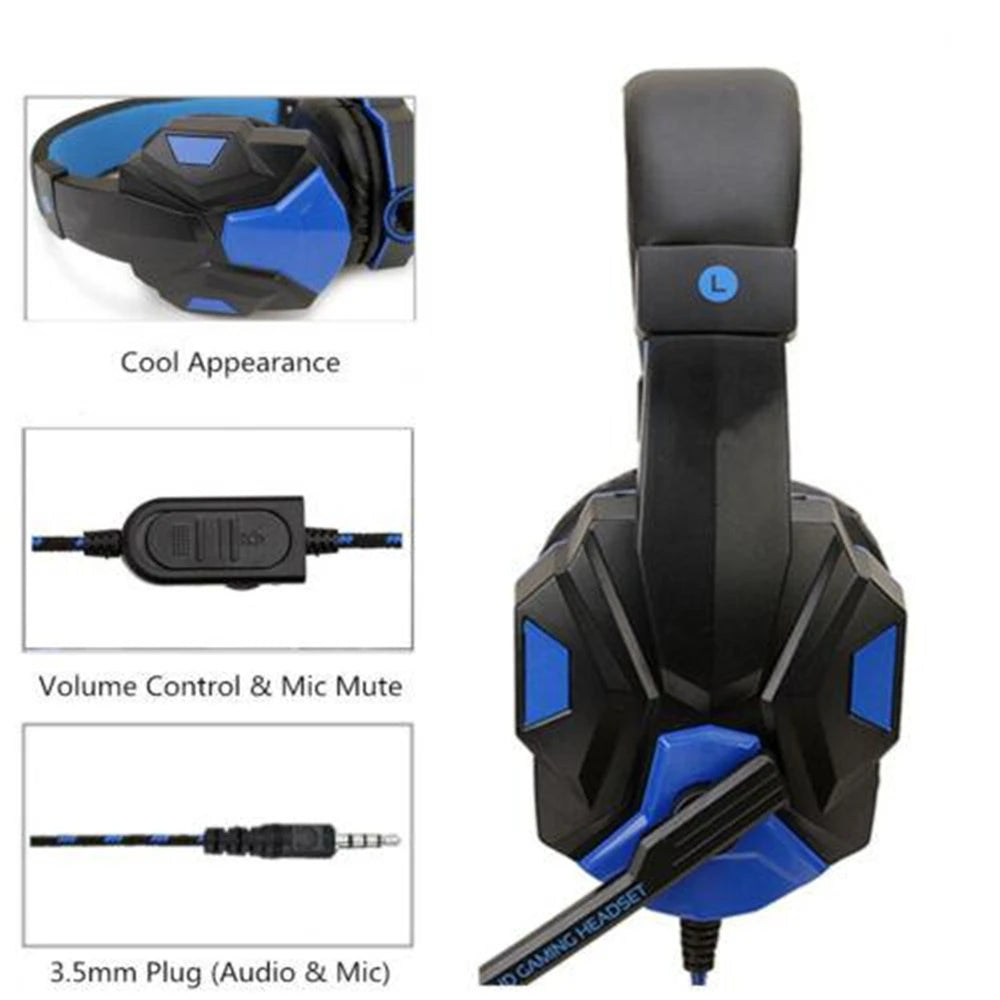 Casque Gaming Filaire 3.5mm – Bass Stéréo & Micro | PS4, Xbox, Switch, PC