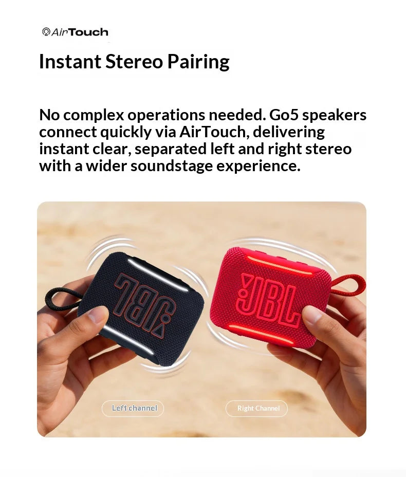 JBL GO5 – Mini Enceinte Bluetooth Compacte | Basses Profondes & Son Stable