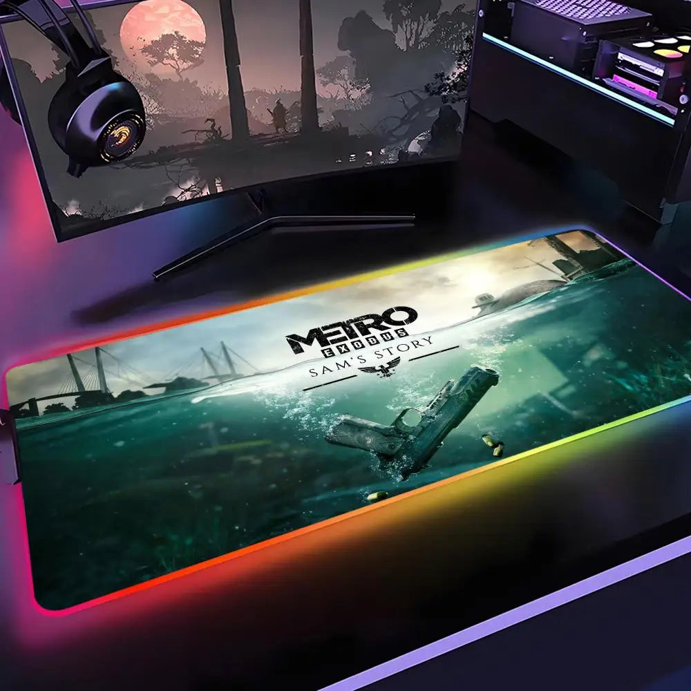 Tapis de Souris Gaming RGB XXL – Desk Mat Lumineux Rétroéclairé