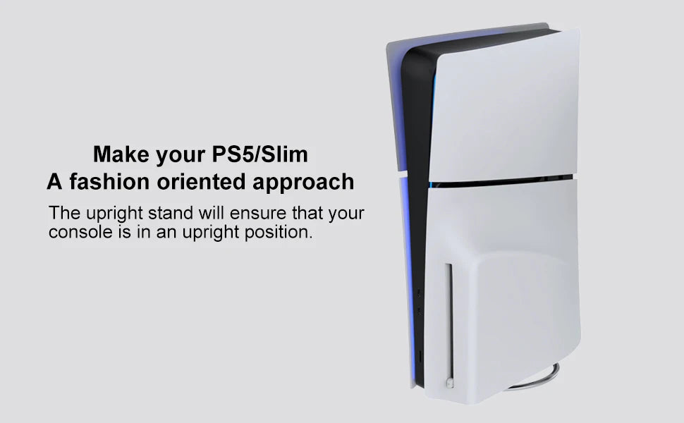 Support Vertical PS5 Slim – Socle Métal avec Vis | Disc & Digital Edition