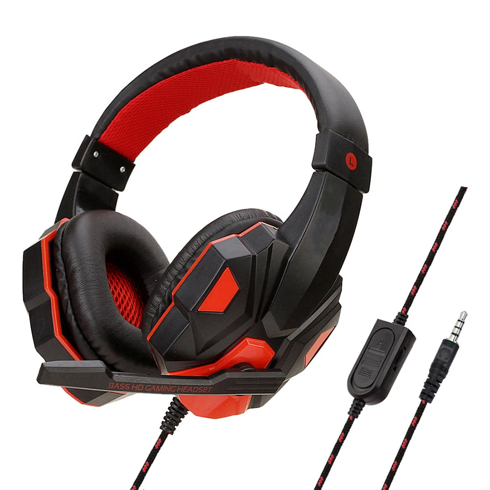 Casque Gaming Filaire 3.5mm – Bass Stéréo & Micro | PS4, Xbox, Switch, PC