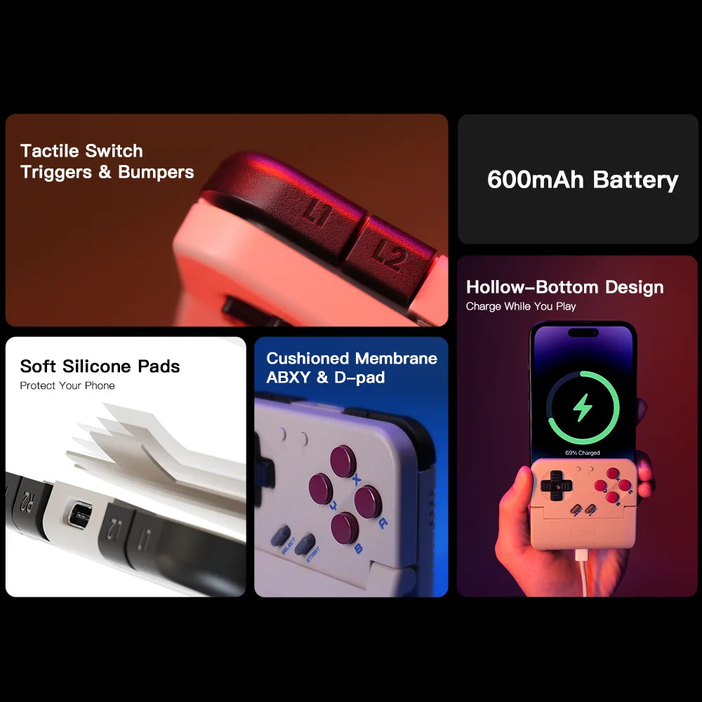 GameSir Pocket Taco – Manette Mobile Bluetooth Rétro Portable Android