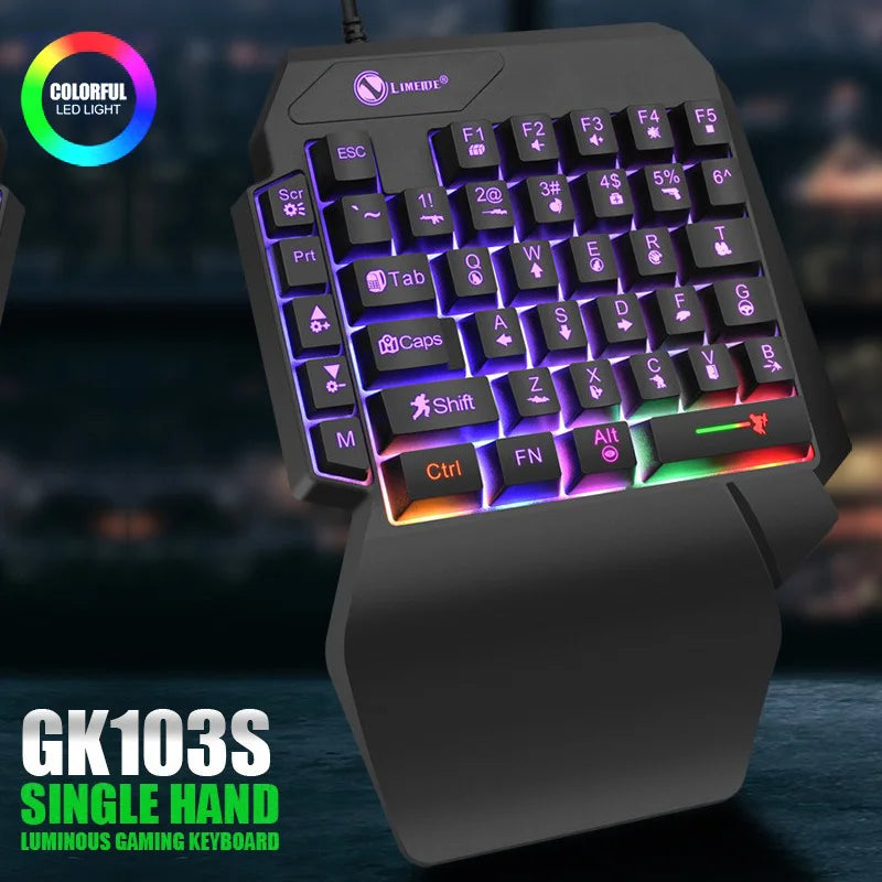Clavier Gaming Une Main 35 Touches RGB – USB Ultra-Slim Rétroéclairé