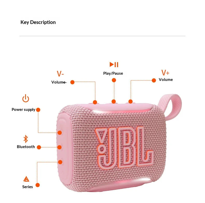 JBL GO5 – Mini Enceinte Bluetooth Compacte | Basses Profondes & Son Stable