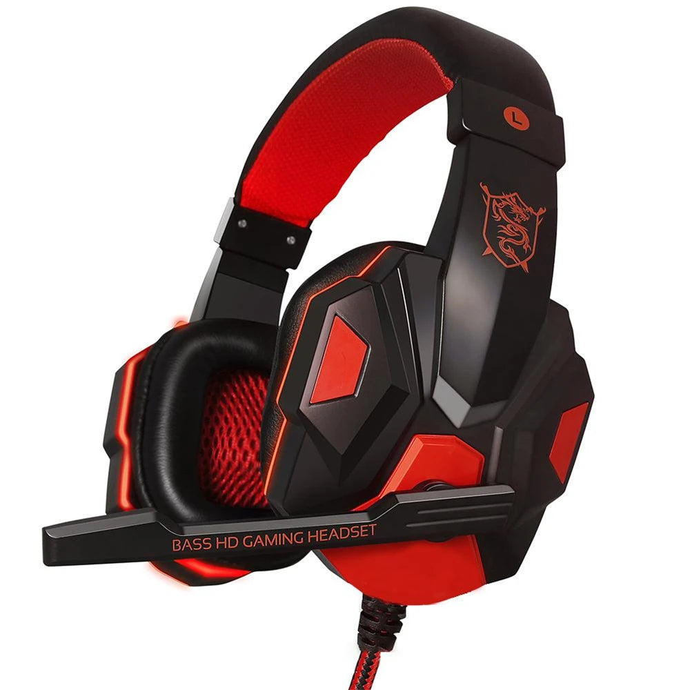 Casque Gaming Filaire 3.5mm – Bass Stéréo & Micro | PS4, Xbox, Switch, PC