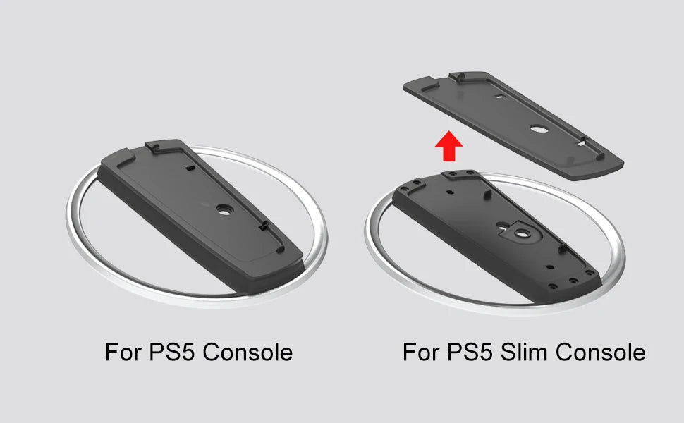 Support Vertical PS5 Slim – Socle Métal avec Vis | Disc & Digital Edition