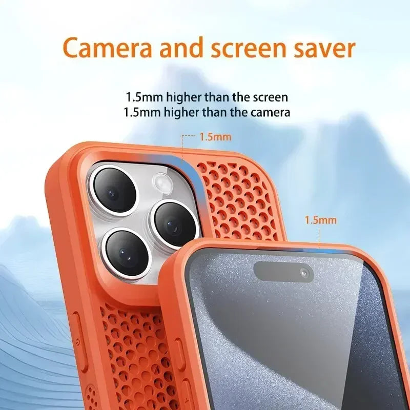 Coque iPhone Respirante Dissipation Thermique – Compatible MagSafe | iPhone 17 à 11
